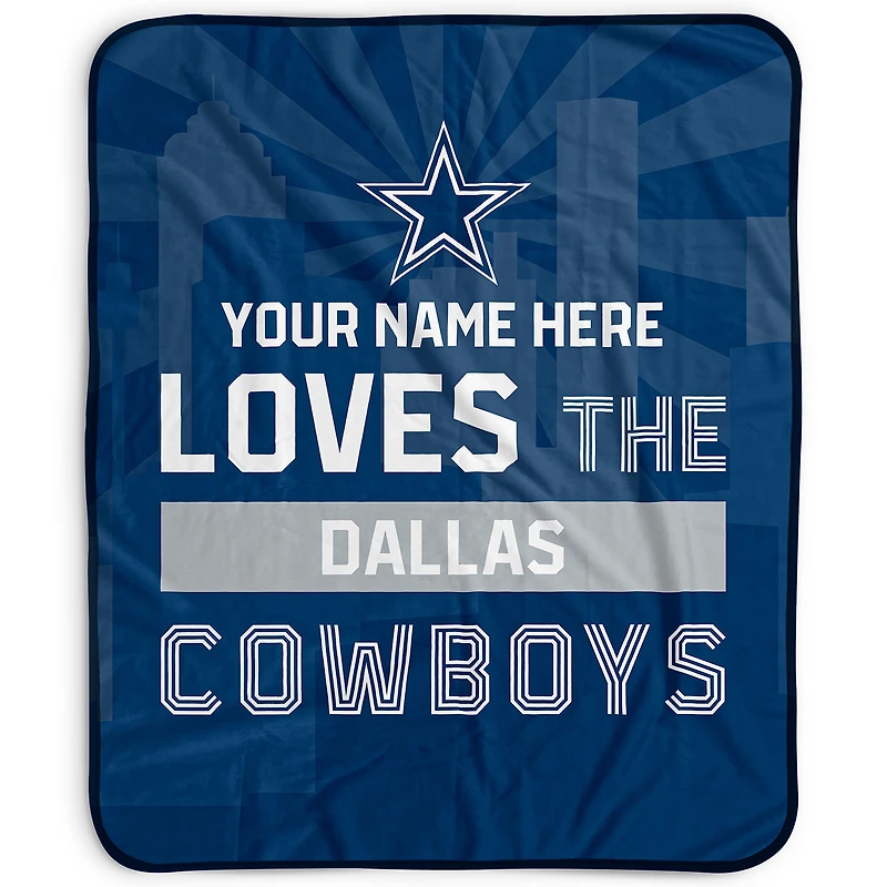 Pegasus Dallas Cowboys 50" x 60" City Skyline Personalized Fleece Blanket