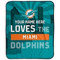 Pegasus Miami Dolphins 50" x 60" City Skyline Personalized Fleece Blanket