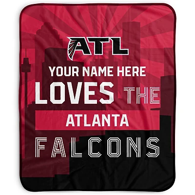 Pegasus Atlanta Falcons 50" x 60" City Skyline Personalized Fleece Blanket