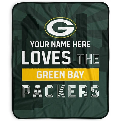 Pegasus Green Bay Packers 50" x 60" City Skyline Personalized Fleece Blanket