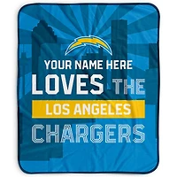 Pegasus Los Angeles Chargers 50" x 60" City Skyline Personalized Fleece Blanket