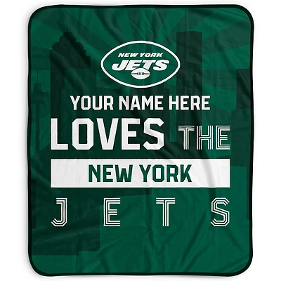 Pegasus New York Jets 50" x 60" City Skyline Personalized Fleece Blanket