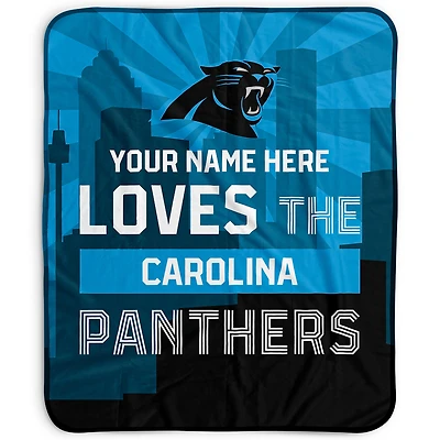 Pegasus Carolina Panthers 50" x 60" City Skyline Personalized Fleece Blanket