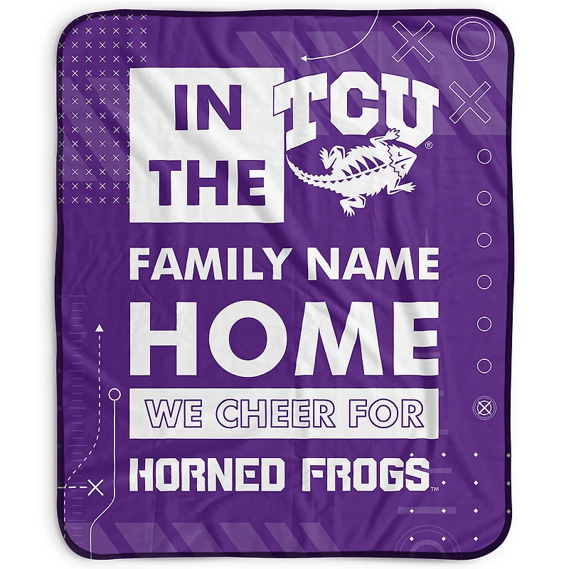 Pegasus TCU Horned Frogs 50" x 60" "We Cheer" Personalized Fleece Blanket
