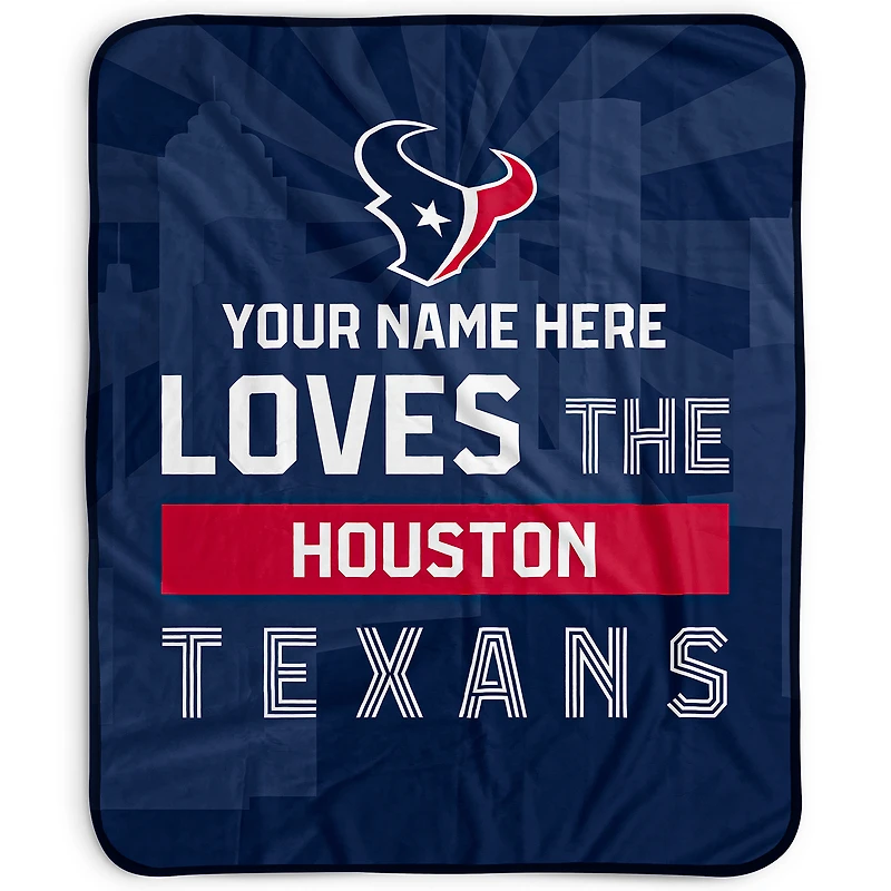 Pegasus Houston Texans 50" x 60" City Skyline Personalized Fleece Blanket