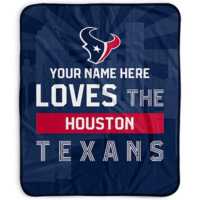 Pegasus Houston Texans 50" x 60" City Skyline Personalized Fleece Blanket