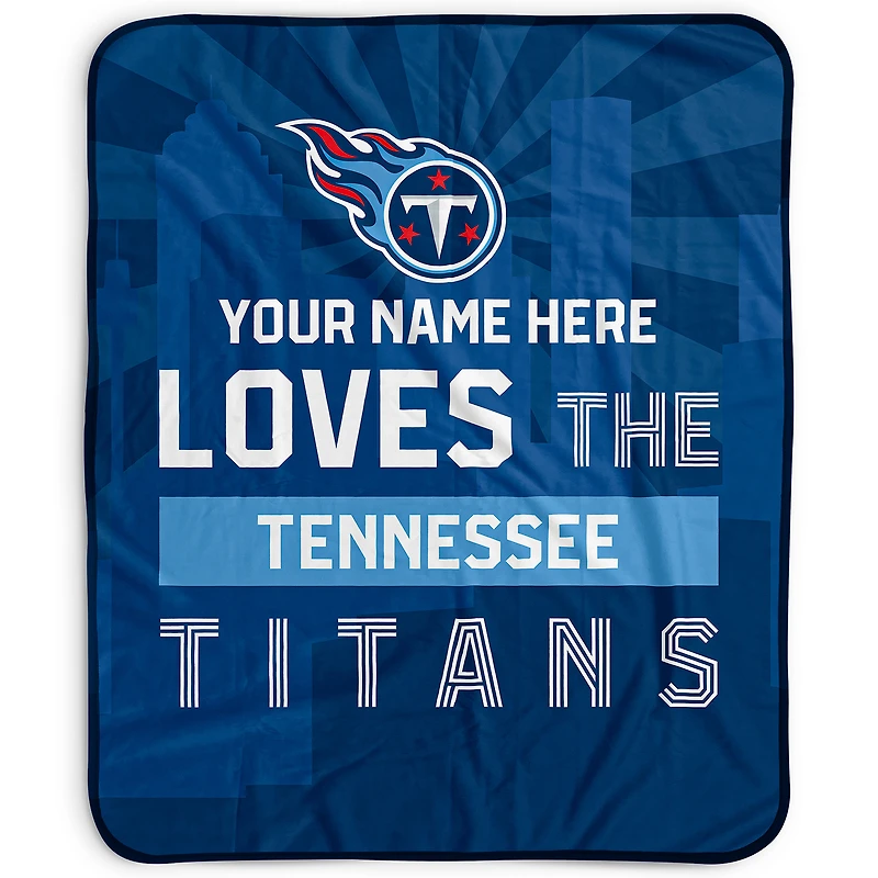Pegasus Tennessee Titans 50" x 60" City Skyline Personalized Fleece Blanket