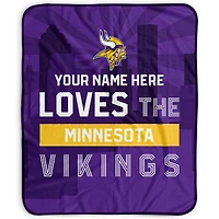 Pegasus Minnesota Vikings 50" x 60" City Skyline Personalized Fleece Blanket