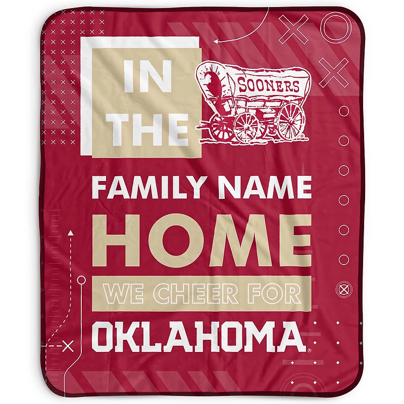 Pegasus Oklahoma Sooners 50" x 60" "We Cheer" Personalized Fleece Blanket