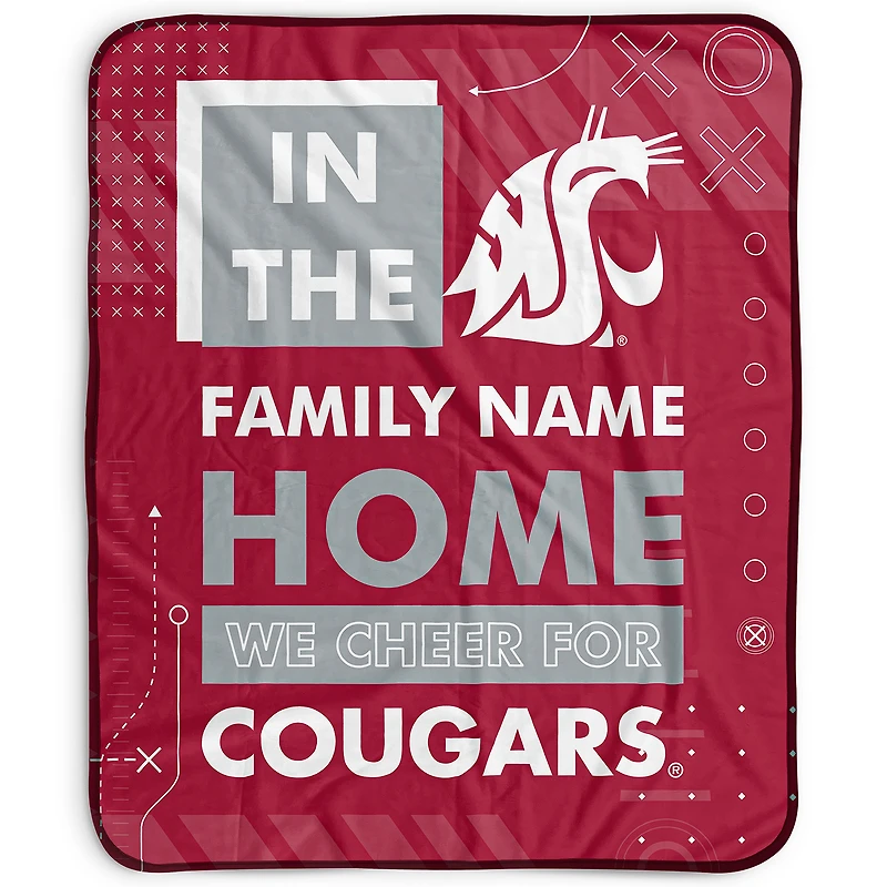 Pegasus Washington State Cougars 50" x 60" "We Cheer" Personalized Fleece Blanket