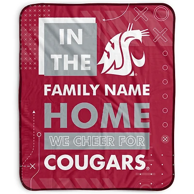 Pegasus Washington State Cougars 50" x 60" "We Cheer" Personalized Fleece Blanket