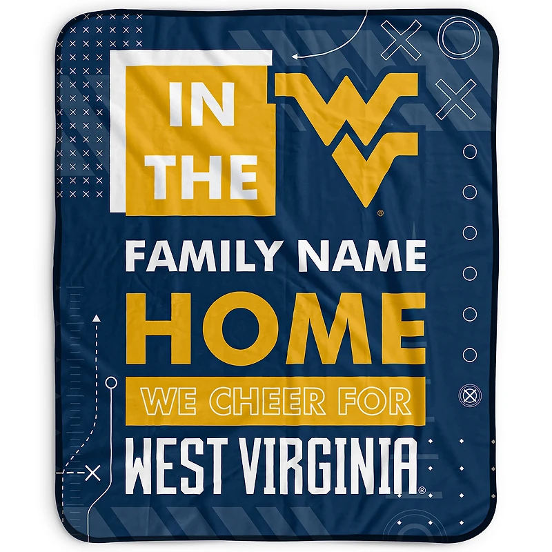 Pegasus West Virginia Mountaineers 50" x 60" "We Cheer" Personalized Fleece Blanket