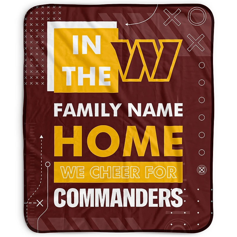 Pegasus Washington Commanders 50" x 60" "We Cheer" Personalized Fleece Blanket