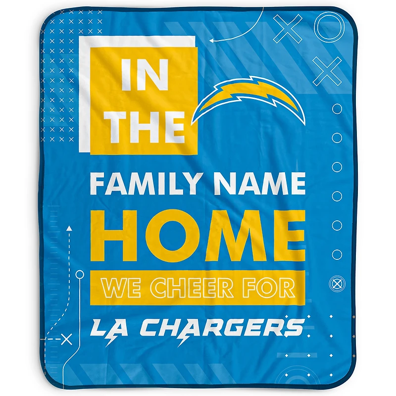 Pegasus Los Angeles Chargers 50" x 60" "We Cheer" Personalized Fleece Blanket