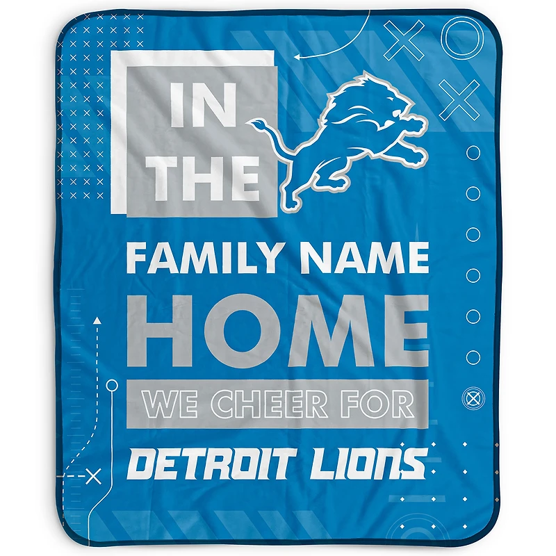 Pegasus Detroit Lions 50" x 60" "We Cheer" Personalized Fleece Blanket