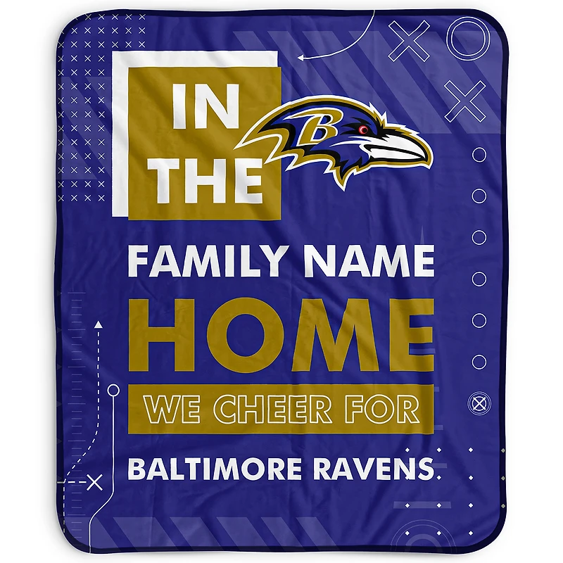 Pegasus Baltimore Ravens 50" x 60" "We Cheer" Personalized Fleece Blanket
