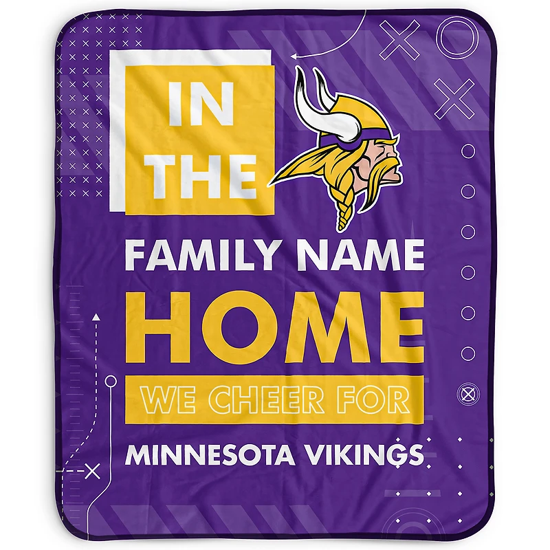 Pegasus Minnesota Vikings 50" x 60" "We Cheer" Personalized Fleece Blanket
