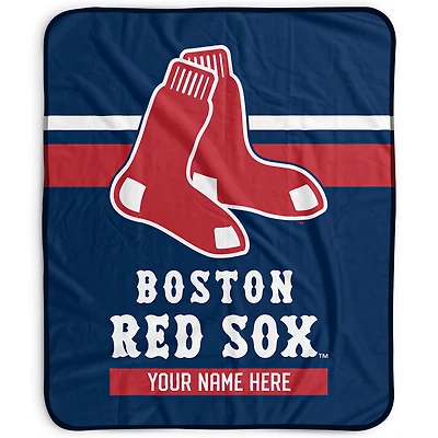 Pegasus Boston Red Sox 50" x 60" Stripes Personalized Fleece Blanket