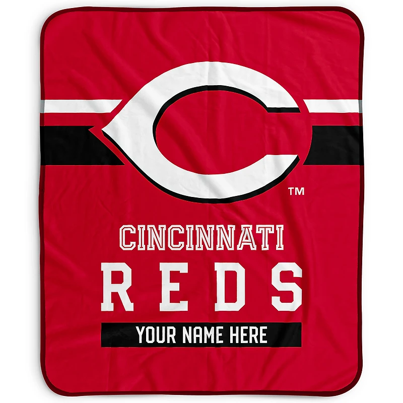 Pegasus Cincinnati Reds 50" x 60" Stripes Personalized Fleece Blanket