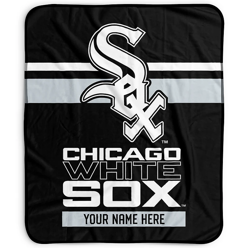 Pegasus Chicago White Sox 50" x 60" Stripes Personalized Fleece Blanket