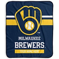 Pegasus Milwaukee Brewers 50" x 60" Stripes Personalized Fleece Blanket