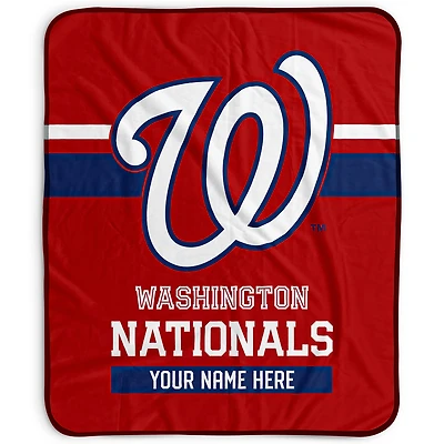 Pegasus Washington Nationals 50" x 60" Stripes Personalized Fleece Blanket