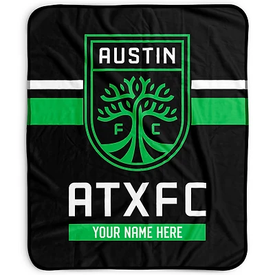 Pegasus Austin FC 50" x 60" Stripes Personalized Fleece Blanket