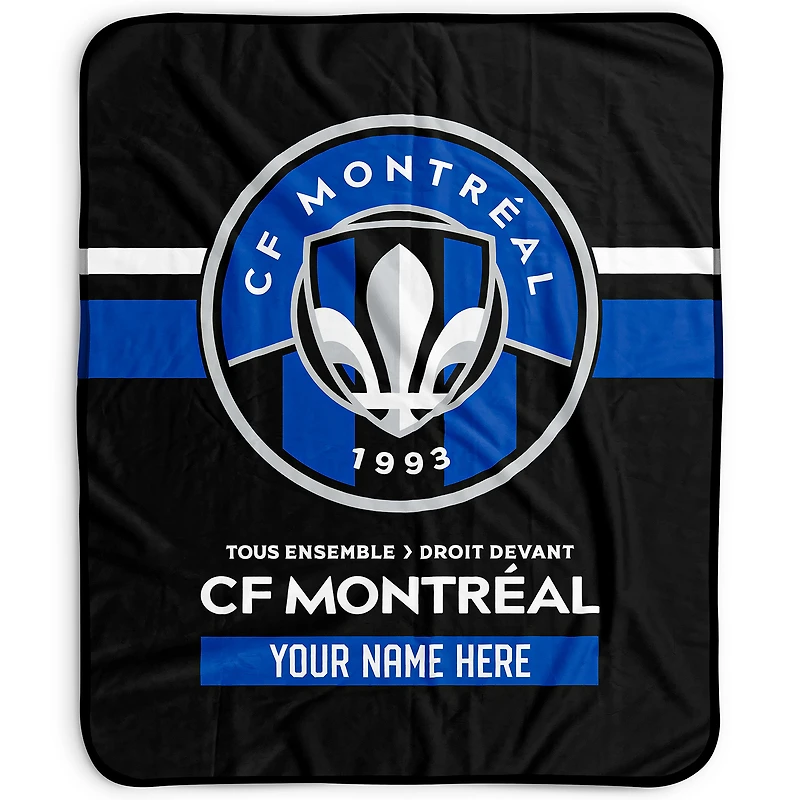 Pegasus CF Montreal 50" x 60" Stripes Personalized Fleece Blanket