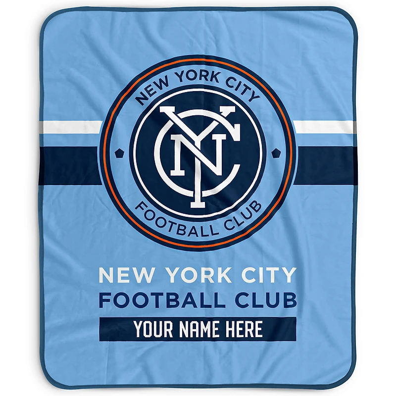 Pegasus New York City FC 50" x 60" Stripes Personalized Fleece Blanket