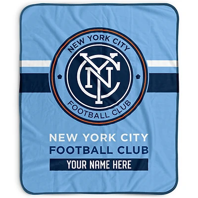 Pegasus New York City FC 50" x 60" Stripes Personalized Fleece Blanket