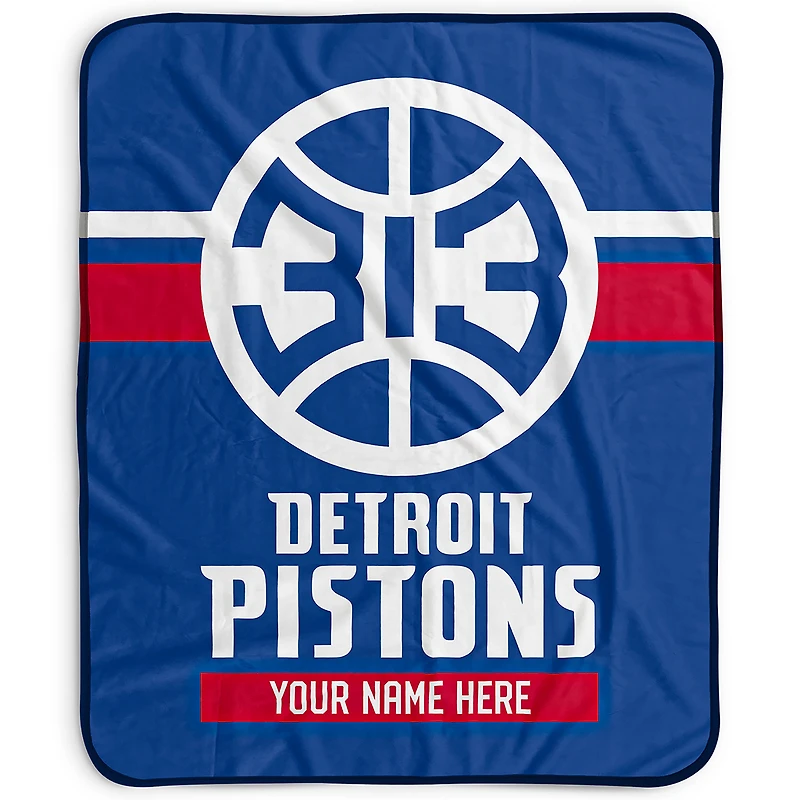 Pegasus Detroit Pistons 50" x 60" Stripes Personalized Fleece Blanket