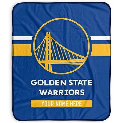 Pegasus Golden State Warriors 50" x 60" Stripes Personalized Fleece Blanket