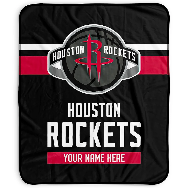 Pegasus Houston Rockets 50" x 60" Stripes Personalized Fleece Blanket