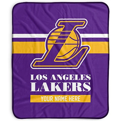 Pegasus Los Angeles Lakers 50" x 60" Stripes Personalized Fleece Blanket