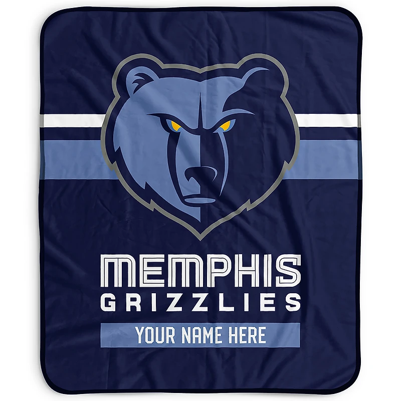 Pegasus Memphis Grizzlies 50" x 60" Stripes Personalized Fleece Blanket