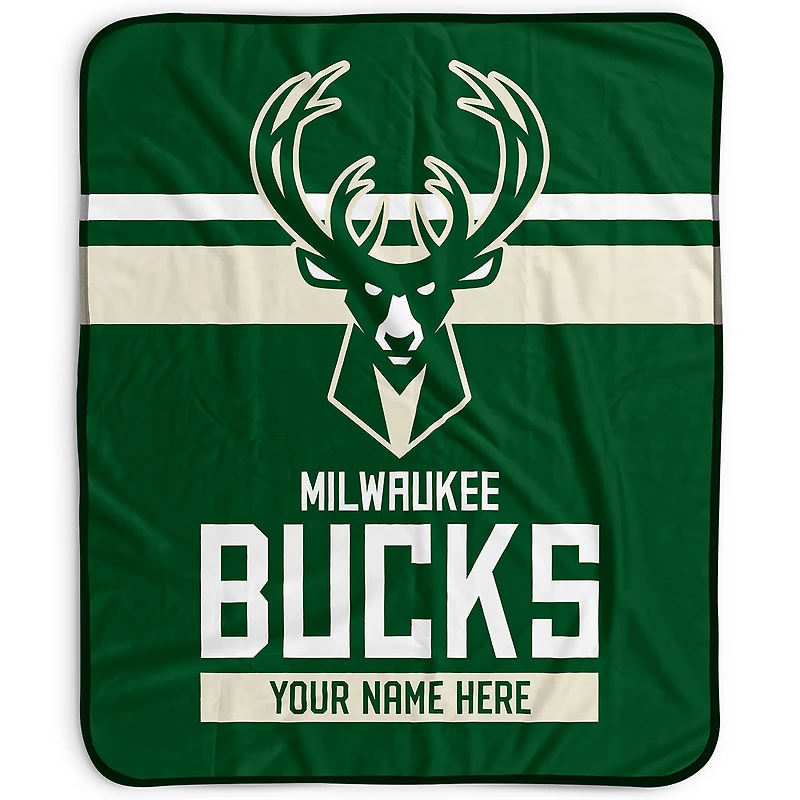 Pegasus Milwaukee Bucks 50" x 60" Stripes Personalized Fleece Blanket