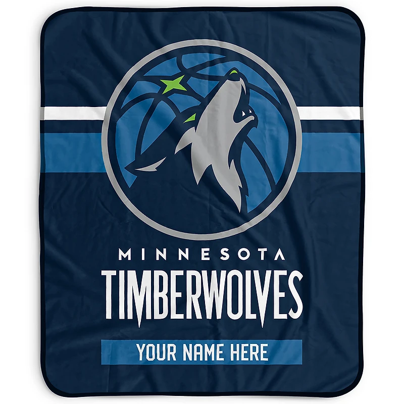 Pegasus Minnesota Timberwolves 50" x 60" Stripes Personalized Fleece Blanket