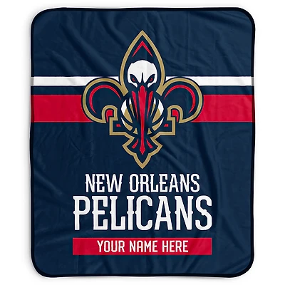 Pegasus New Orleans Pelicans 50" x 60" Stripes Personalized Fleece Blanket