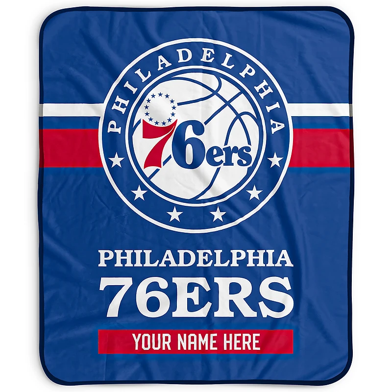 Pegasus Philadelphia 76ers 50" x 60" Stripes Personalized Fleece Blanket