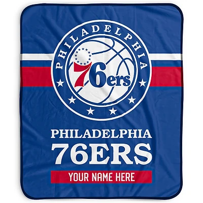 Pegasus Philadelphia 76ers 50" x 60" Stripes Personalized Fleece Blanket