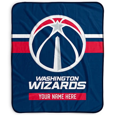 Pegasus Washington Wizards 50" x 60" Stripes Personalized Fleece Blanket