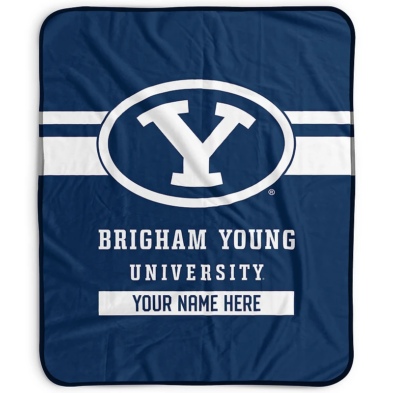 Pegasus BYU Cougars 50" x 60" Stripes Personalized Fleece Blanket