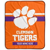 Pegasus Clemson Tigers 50" x 60" Stripes Personalized Fleece Blanket