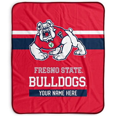 Pegasus Fresno State Bulldogs 50" x 60" Stripes Personalized Fleece Blanket