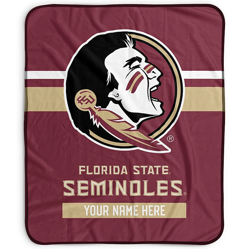 Pegasus Florida State Seminoles 50" x 60" Stripes Personalized Fleece Blanket