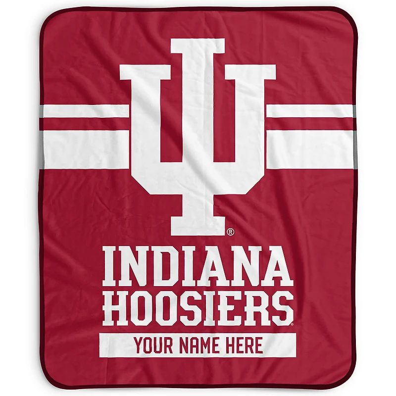Pegasus Indiana Hoosiers 50" x 60" Stripes Personalized Fleece Blanket