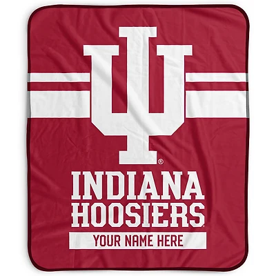 Pegasus Indiana Hoosiers 50" x 60" Stripes Personalized Fleece Blanket