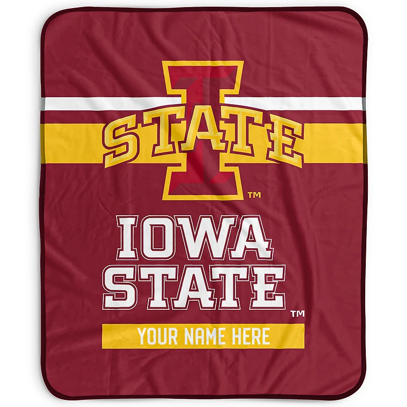 Pegasus Iowa State Cyclones 50" x 60" Stripes Personalized Fleece Blanket