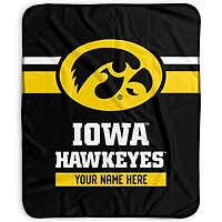 Pegasus Iowa Hawkeyes 50" x 60" Stripes Personalized Fleece Blanket