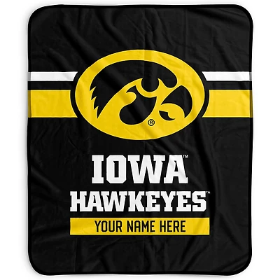 Pegasus Iowa Hawkeyes 50" x 60" Stripes Personalized Fleece Blanket